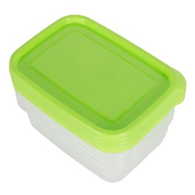กล่องอาหารทรงเหลี่ยม Chef Box MICRON WARE รุ่น JCP-6072 ขนาด 600 มล. (แพ็ค 4 ใบ) สีเขียว
