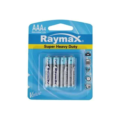 ถ่านไฟฉาย RAYMAX รุ่น R03 ขนาด AAA (แพ็ก 4 ก้อน)