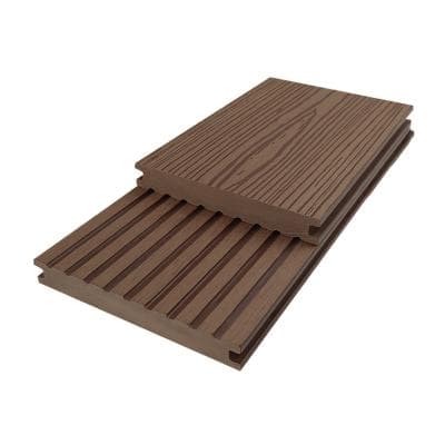 WPC Flooring THAISUN Solid 3D Size 14  x 240 x 2 cm Chocolate