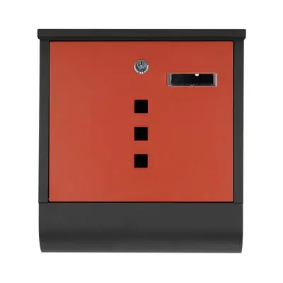 Mail Box GIANT KINGKONG MD001STEEL Size 335 x 305 x 96 MM. Red - Black