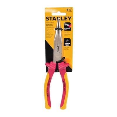 VDE Long Nose Plier STANLEY No. 84-007 Size 8 Inch Red - Yellow