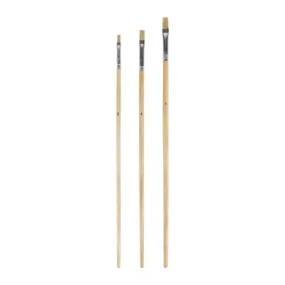 GIANT KINGKONG Brush Set Natural Wood Handle AB-048, No.2,4,5 (Pack 3 Pcs.)