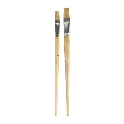 GIANT KINGKONG Brush Set Natural Wood Handle AB-035 No.10, 12 (Pack 2 Pcs.)