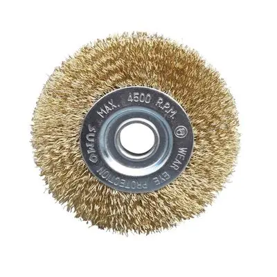 Crimped Wire Wheel Brush SUMO R-0401 Size 4 Inch Gold