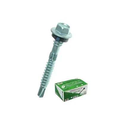 PROFAST Metal Sheet to Steel Crest Fixing Screw Fix-Green (PF-T12-14X48HHS), 2 Inch (12x48), (Pack 1