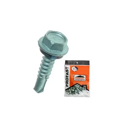 PROFAST Roofing Screw to Steel Purlin Fix-Green (PF-T 10-12X20 HHS), 0.8 Inch (10x20), (50 Pcs./Pack