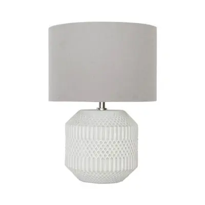 Table Lamp (E27x1) LUZINO NL11285 Size 29 x 29 x 33 CM. Grey - White