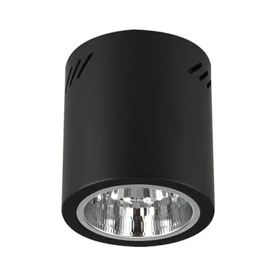 EVE LIGHTING Surface Round Downlight E27x1 (diamond EL-0401RD 4 BK), 4 Inches, Black Color