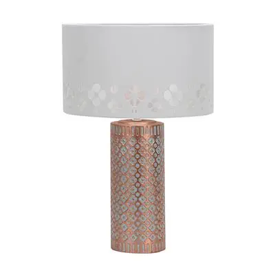 Table Lamp La Fleur (E27x1) LUZINO D4609(WH) White - Copper