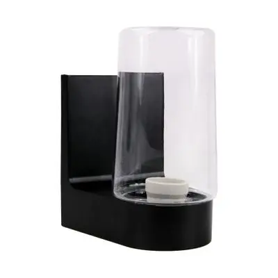 LUZINO Wall Outdoor Lamp E27x1 (GD002-S-JAR-W8-BK), Black - Clear Color