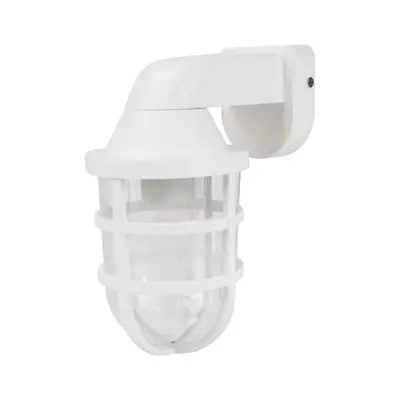 LUZINO Wall Outdoor Lamp E27x1 (GD-PW019-E27-WH), White - Clear Color