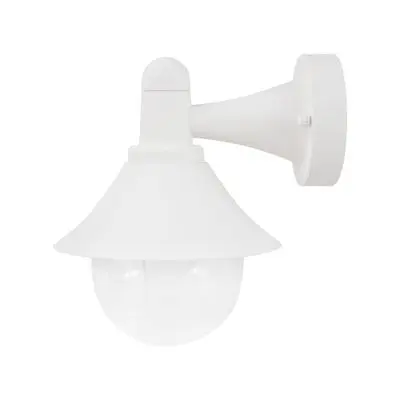 LUZINO Wall Outdoor Lamp E27x1 (GD-PW017-E27-WH), White - Clear Color