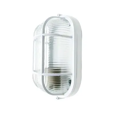 LUZINO Wall Outdoor Lamp E27x1 (A102-WH), White - Clear