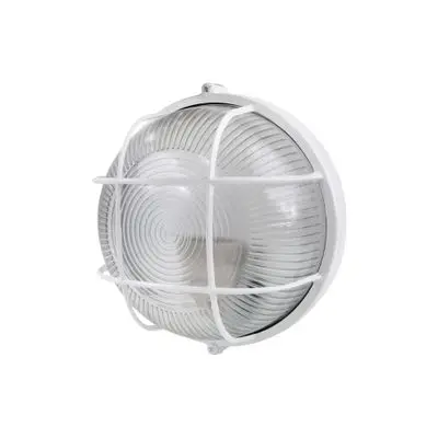 LUZINO Wall Outdoor Lamp E27x1 (A002-WH), White - Clear