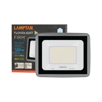 โคมฟลัดไลท์ LED 100W Daylight LAMPTAN รุ่น Firm 100W/DL สีเทา