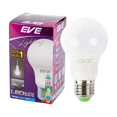LED Bulb 5 W Daylight EVE LIGTHING SUPER SAVE A60 E27