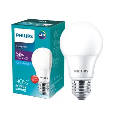 LED Bulb 5 W Cool Daylight PHILIPS ESS LEDBULB A60 E27