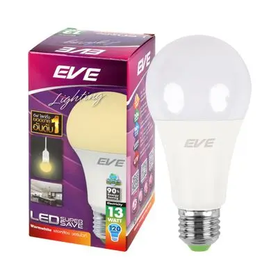 LED Bulb 13 W Warm White EVE LIGHTING SUPER SAVE A65 E27