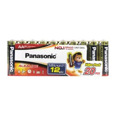 Alkaline PANASONIC LR6T/20SL Size AA (Pack 20 Pcs.)
