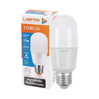 หลอดไฟ LED 12 วัตต์ Daylight LAMPTAN รุ่น TORCH E27