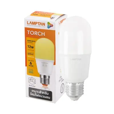 หลอดไฟ LED 12 วัตต์ Warm White LAMPTAN รุ่น TORCH E27