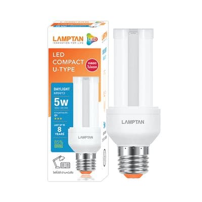 หลอดไฟ LED 5 วัตต์ Daylight LAMPTAN รุ่น U TYPE E27