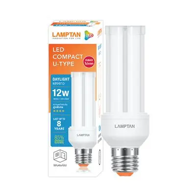 หลอดไฟ LED 12 วัตต์ Daylight LAMPTAN รุ่น U TYPE E27