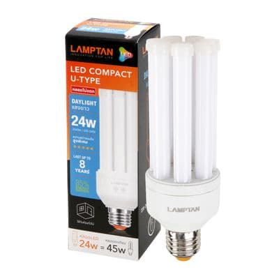 หลอดไฟ LED 24 วัตต์ Daylight LAMPTAN รุ่น U TYPE E27