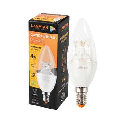 หลอดไฟ LED 4 วัตต์ Warm White LAMPTAN รุ่น BLAZE E14