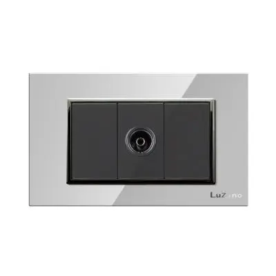 TV Socket LUZINO Glass A85-E03-SV SV-BK Silver - Black