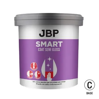 สีน้ำทาภายนอก SG JBP รุ่น SMART COAT ขนาด 2.5 แกลลอน สีเบส C