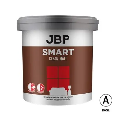 สีน้ำทาภายใน M JBP รุ่น SMART CLEAN ขนาด 2.5 แกลลอน สีเบส A