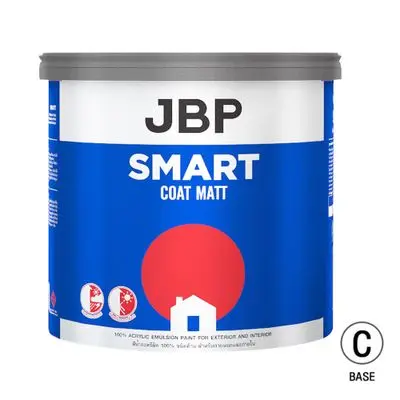 สีน้ำทาภายนอก ชนิดด้าน JBP รุ่น SMART COAT ขนาด 1 แกลลอน สีเบส C