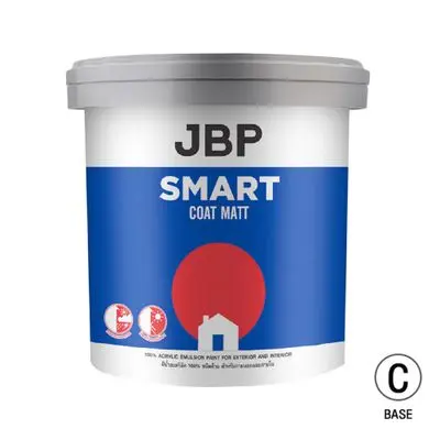 สีน้ำทาภายนอก ชนิดด้าน JBP รุ่น SMART COAT ขนาด 2.5 แกลลอน สีเบส C