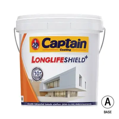 CAPTAIN Exterior Paint SG (LONGLIFE SHIELD+), 2.5 gallon, Base A