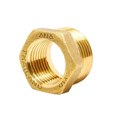 ข้อลดเหลี่ยม ทองเหลือง (P) ANA รุ่น ก5I314-9-015-010-5-P ขนาด 1/2 x 3/8 นิ้ว สีทองเหลือง