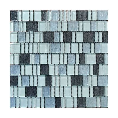 KASSA Crystal Mosaic (KMS-CH06) 30 x 30 cm White - Black