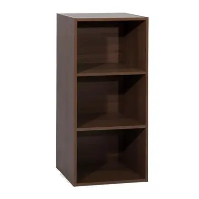 3 Level Shelf KASSA Wood Pattern Size 42 cm Dark Brown