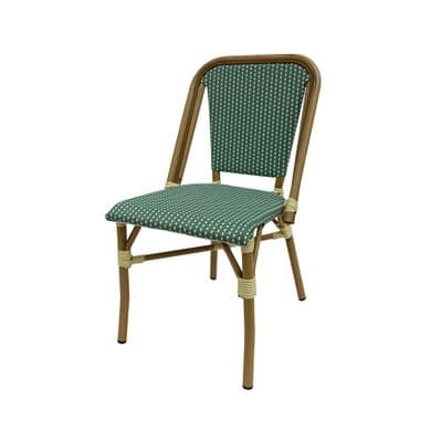 FONTE PVC Fabric Chair French Bistro (C-230527), White - Green