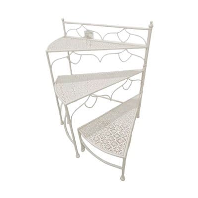 FONTE 3-Tier Metal Plant Stand (JSD23289), White Color