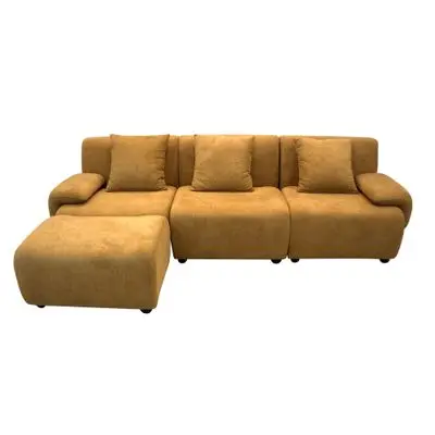CALINA 3-Seat Fabric Sofa (BRUNO), 270 cm., Light Brown Color