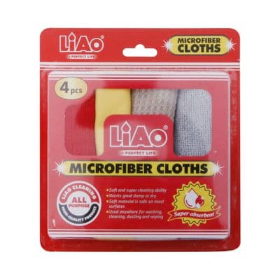 Microfiber Cloths LIAO G130020 Size 30 x 30 CM.  red / brown / yellow / grey