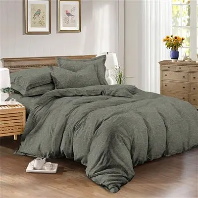 ผ้าปูที่นอน ผ้าไมโครเทค KASSA HOME รุ่น EMBOSS ขนาด 3.5 ฟุต (ชุด 3 ชิ้น) สีเทา