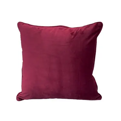 Cushion KASSA HOME Velvet Size 45 x 45 cm Red