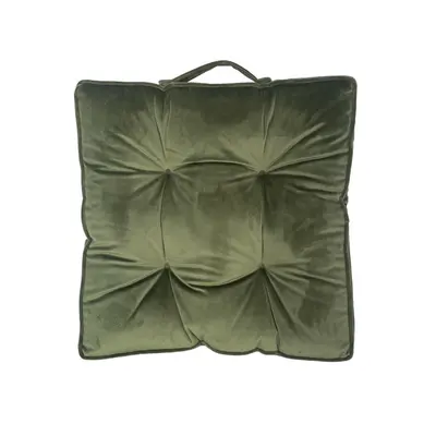 Chair Pad KASSA HOME Velvet Size 50 x 50 cm Green