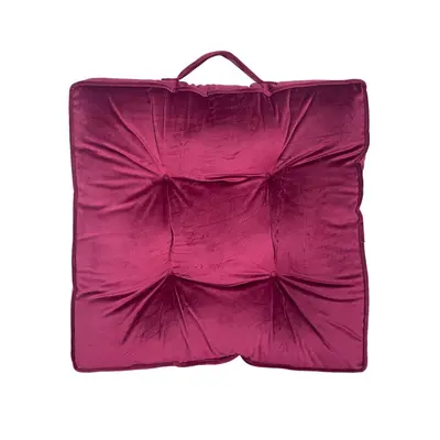 Chair Pad KASSA HOME Velvet Size 50 x 50 cm Red