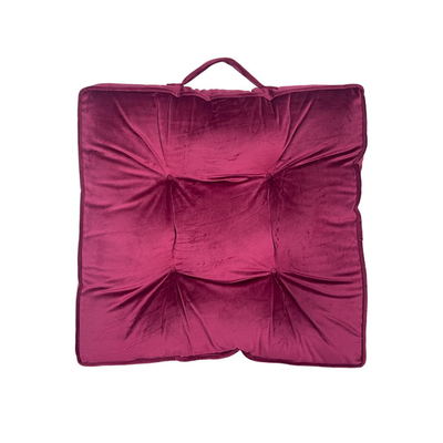 Chair Pad KASSA HOME Velvet Size 65 x 65 cm Red