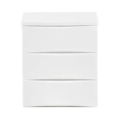 3 Tiers Drawer Storage (Wooden Top) KASSA HOME JCP-5803 Size 54 CM. White