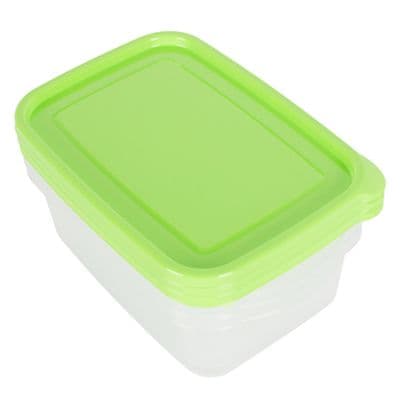 กล่องอาหารทรงเหลี่ยม MICRON WARE รุ่น JCP-6073 ขนาด 1,050 มล. (แพ็ก 3 ชิ้น) สีเขียว