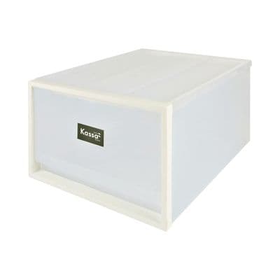 KASSA HOME Stackable Drawer Storage Modular (JCJ-2542), 34.5 x 45.5 x 24.5 cm. White